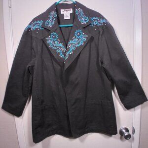 VINTAGE | Jen Jen By Darian Embroidered Beaded Embroidered Blazer Size: L